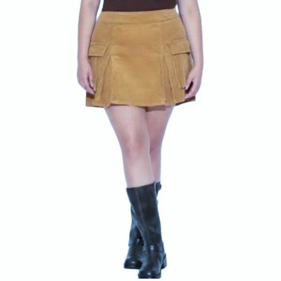 Wild Fable Corduroy Cargo Pleated Mini Skirt - Picture 1 of 7